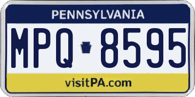 PA license plate MPQ8595