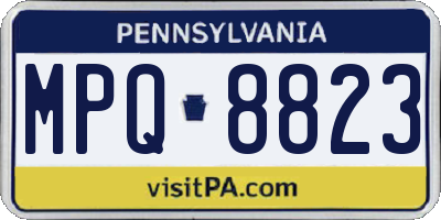 PA license plate MPQ8823
