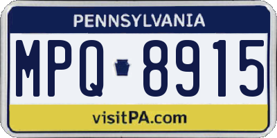 PA license plate MPQ8915