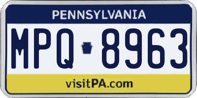 PA license plate MPQ8963