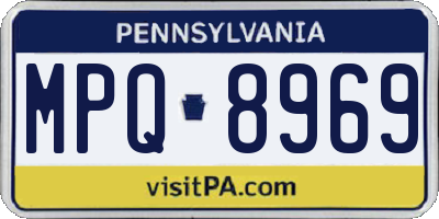 PA license plate MPQ8969