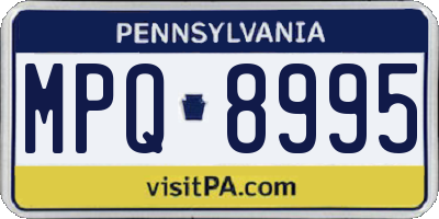 PA license plate MPQ8995