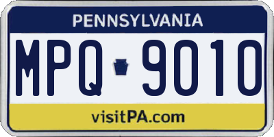 PA license plate MPQ9010