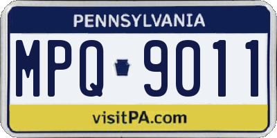 PA license plate MPQ9011