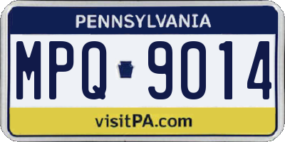 PA license plate MPQ9014