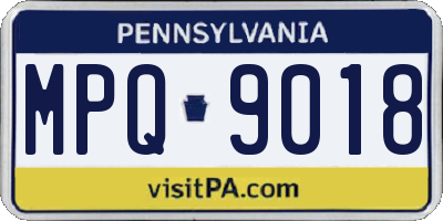 PA license plate MPQ9018