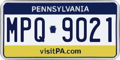 PA license plate MPQ9021