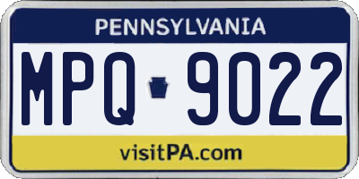PA license plate MPQ9022