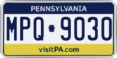 PA license plate MPQ9030