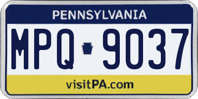 PA license plate MPQ9037