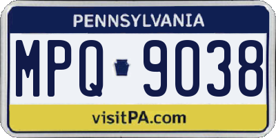 PA license plate MPQ9038