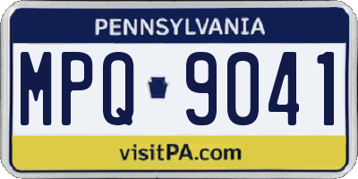 PA license plate MPQ9041