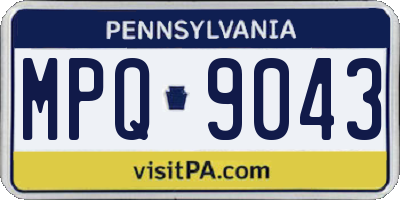 PA license plate MPQ9043