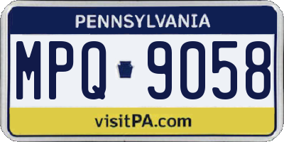 PA license plate MPQ9058