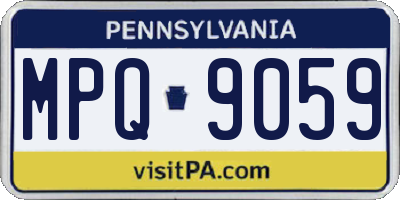 PA license plate MPQ9059