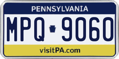 PA license plate MPQ9060