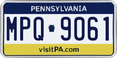 PA license plate MPQ9061