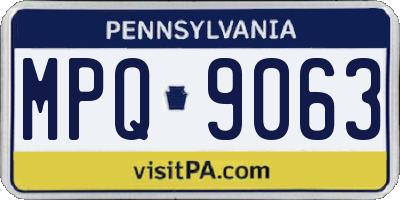 PA license plate MPQ9063
