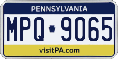PA license plate MPQ9065
