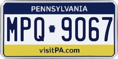 PA license plate MPQ9067