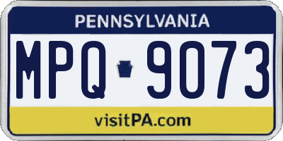 PA license plate MPQ9073