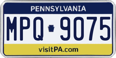 PA license plate MPQ9075