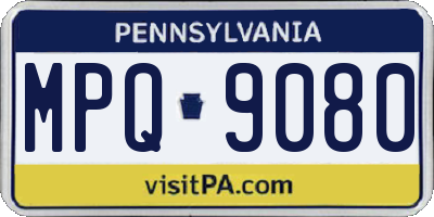 PA license plate MPQ9080