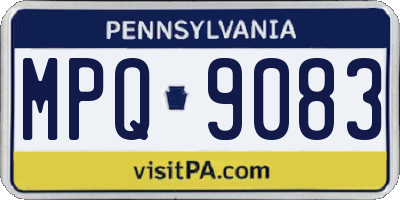 PA license plate MPQ9083
