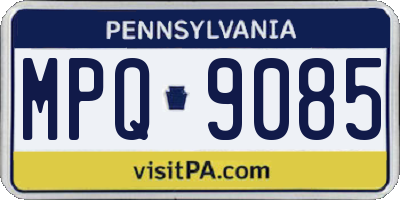 PA license plate MPQ9085