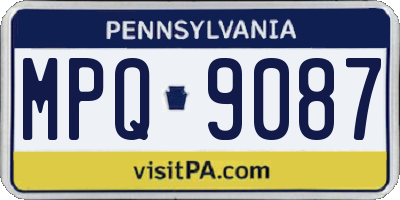 PA license plate MPQ9087