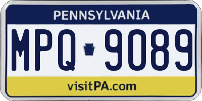 PA license plate MPQ9089