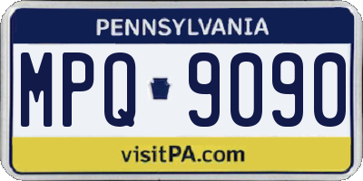 PA license plate MPQ9090