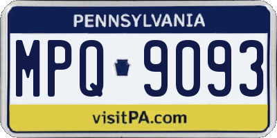PA license plate MPQ9093