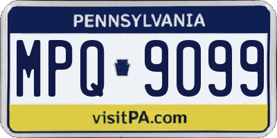 PA license plate MPQ9099