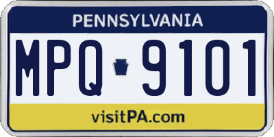 PA license plate MPQ9101