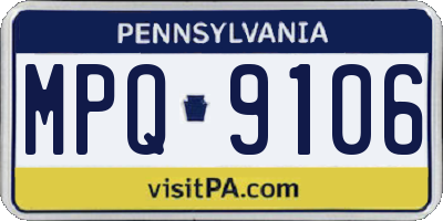 PA license plate MPQ9106