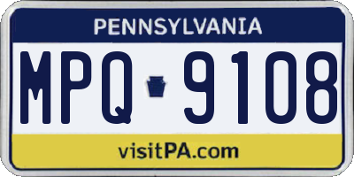 PA license plate MPQ9108