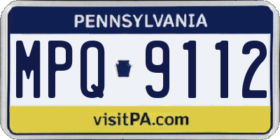PA license plate MPQ9112