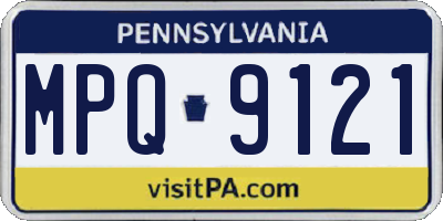 PA license plate MPQ9121