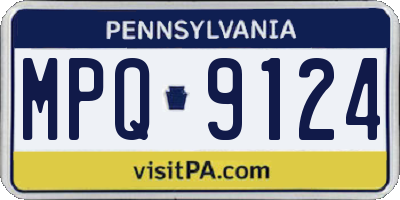 PA license plate MPQ9124