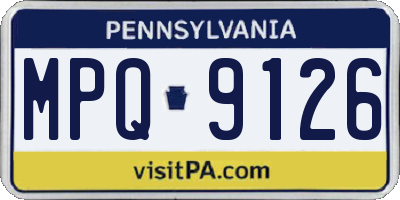 PA license plate MPQ9126