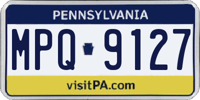 PA license plate MPQ9127