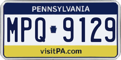 PA license plate MPQ9129