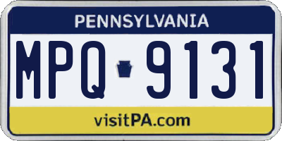 PA license plate MPQ9131