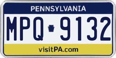 PA license plate MPQ9132