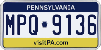 PA license plate MPQ9136