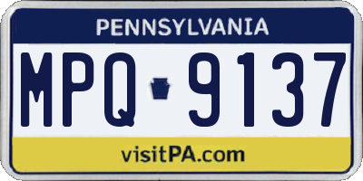 PA license plate MPQ9137