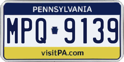 PA license plate MPQ9139