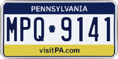 PA license plate MPQ9141