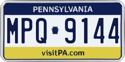PA license plate MPQ9144